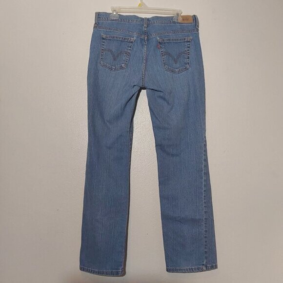 Levi's 505 Mid-Rise Classic Straight Jean Light Wash 31" Inseam Good Cond - 12 - Picture 2 of 9